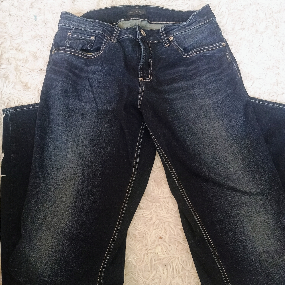 Silver Jeans Dark Blue Women's Skinny Jeans - Picture 3 of 5